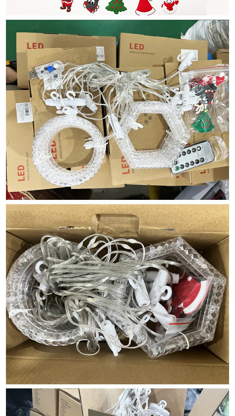 LED Curtain Fairy Lights with USB & Remote
