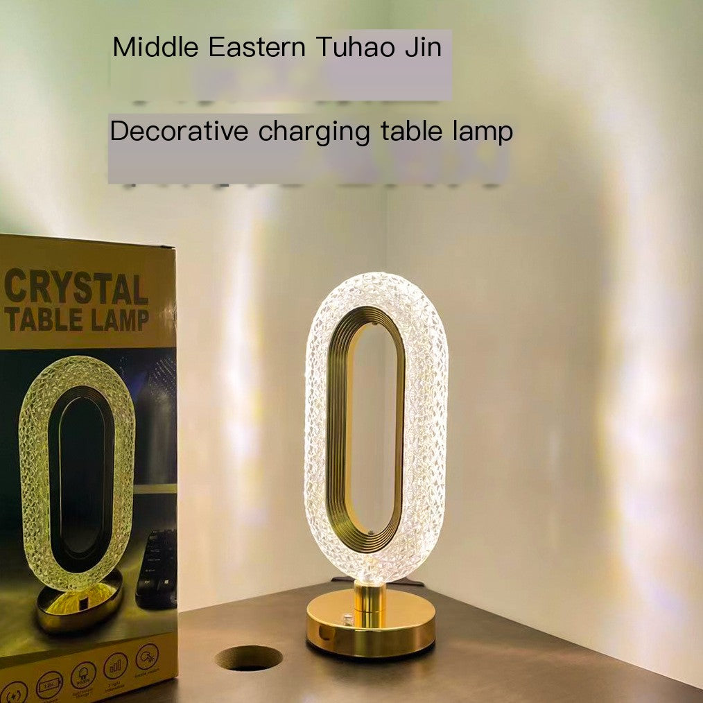 Remote Control 16-Color Crystal Bedside Lamp with Touch
