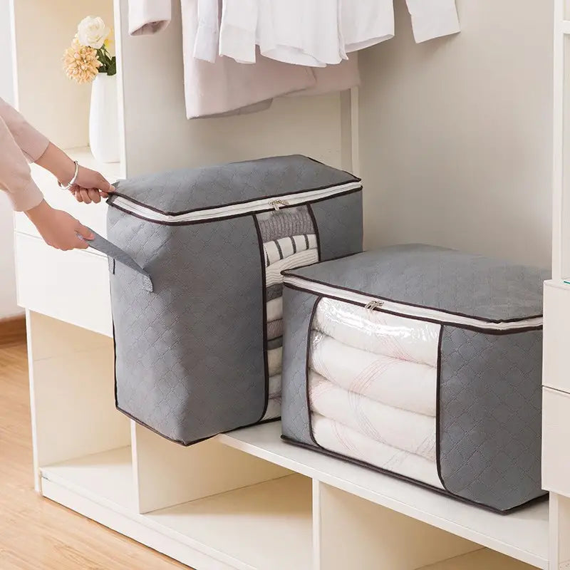 90L Large Storage Bags Foldable Closet Organizers 1 Pack