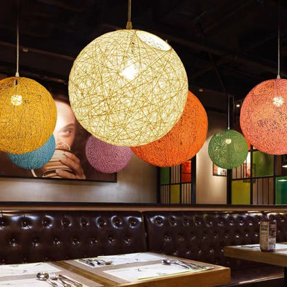 Wholesale Hemp Ball Pendant Light for Dining & Living Room