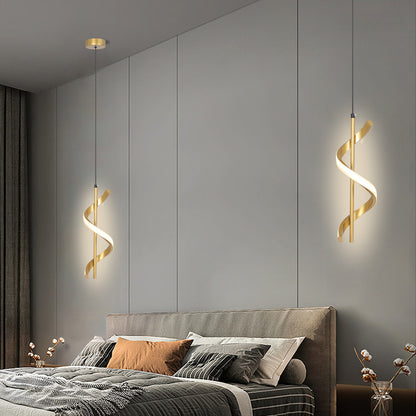 Modern Spiral Pendant Light for Dining Room & Bedroom