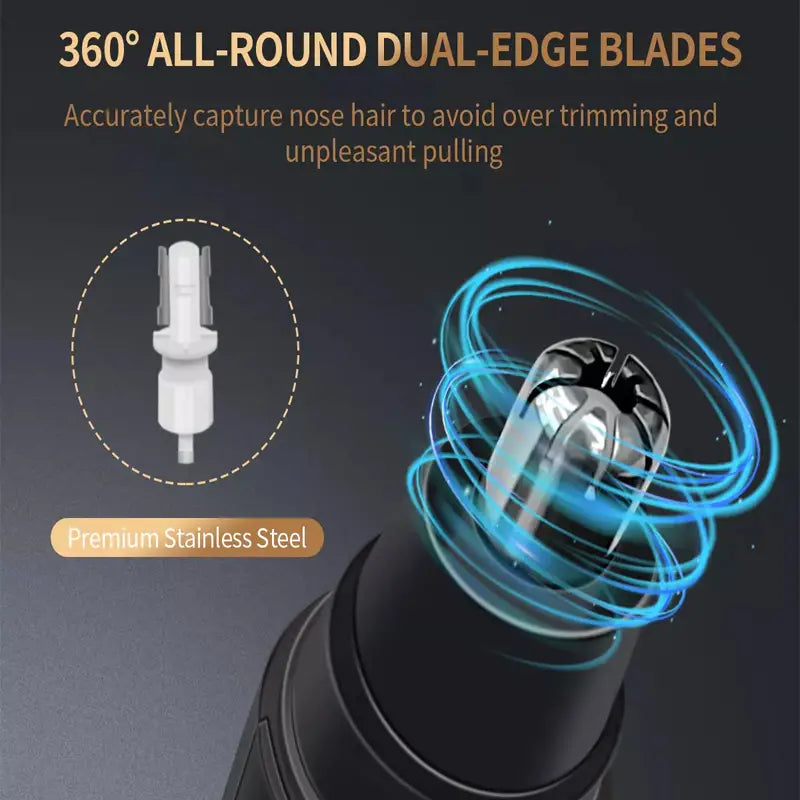 Portable Battery Operated Ear & Nose Hair Trimmer for Travel