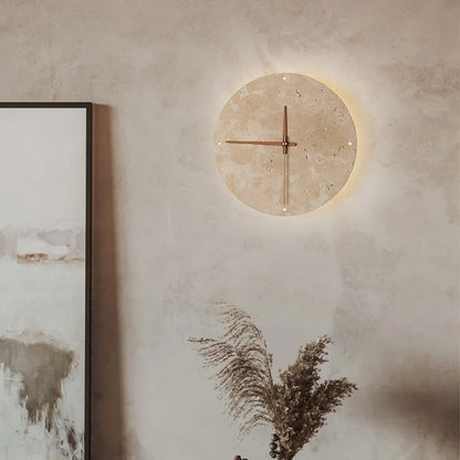 Wabi-Sabi Yellow Stone Wall Lamp for Bedroom Decor