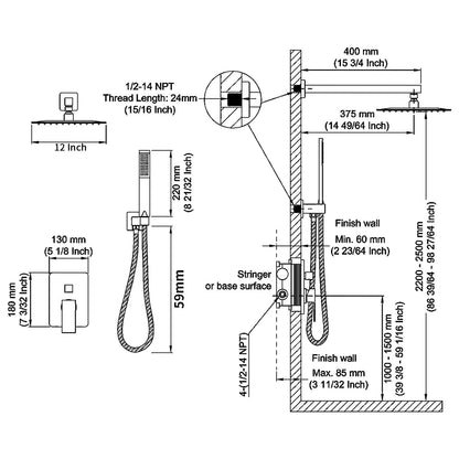 Metal Shower Faucet System