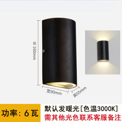 Outdoor Waterproof Double-Head Wall Light Fixture