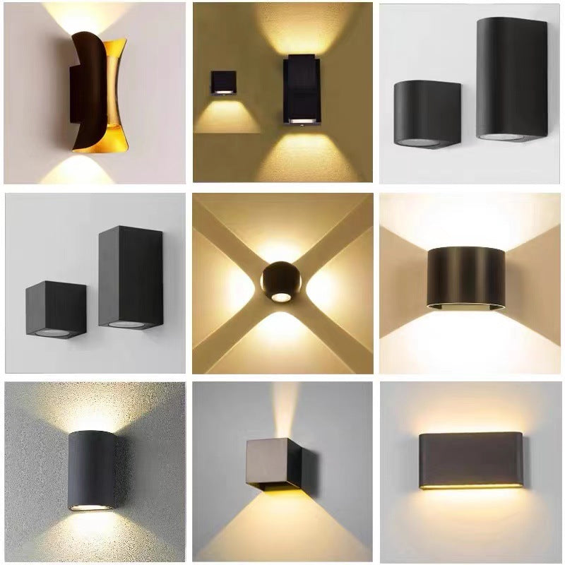 Outdoor Waterproof Double-Head Wall Light Fixture