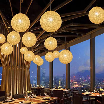 Wholesale Hemp Ball Pendant Light for Dining & Living Room