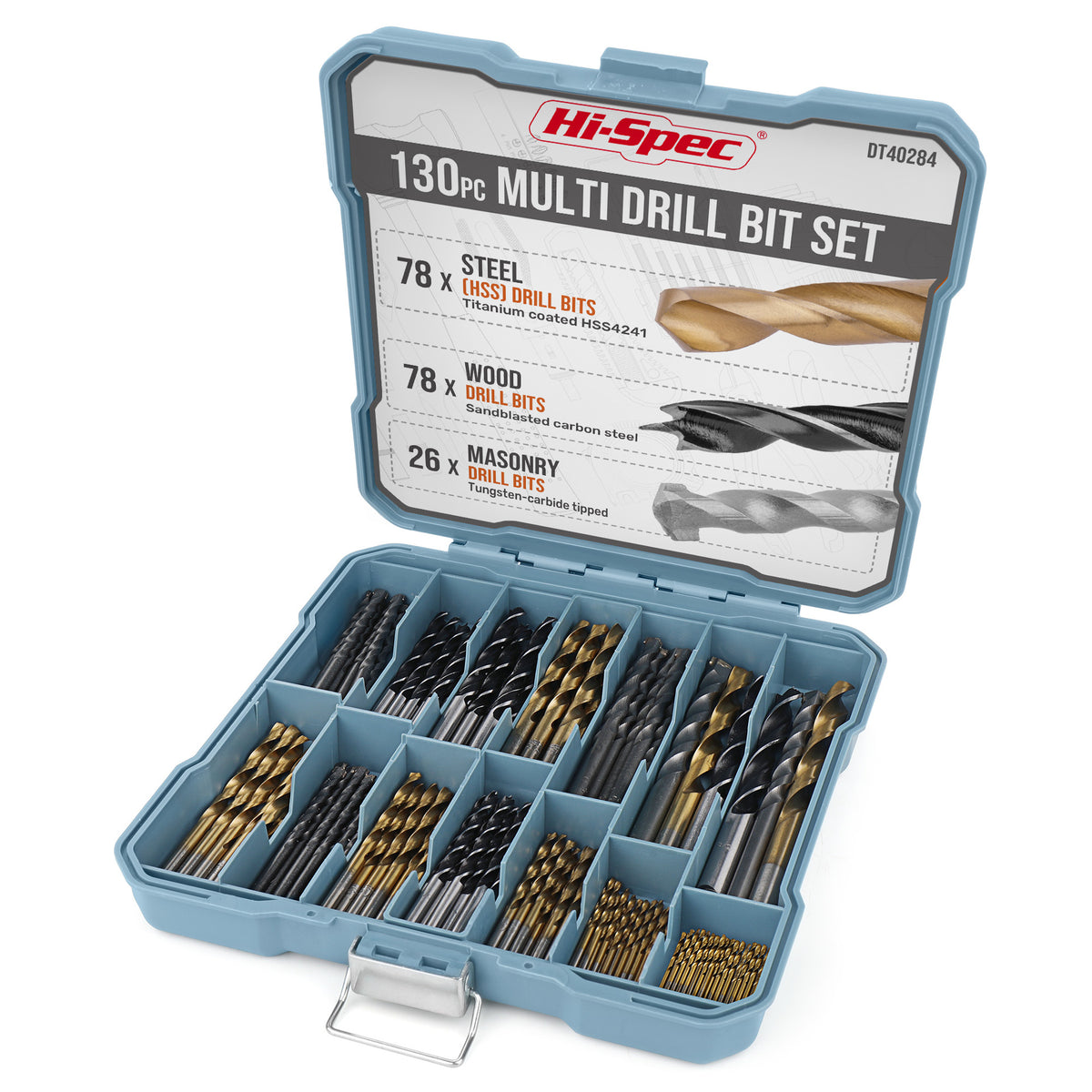 Hi-Spec 130-Piece Drill Bit Set