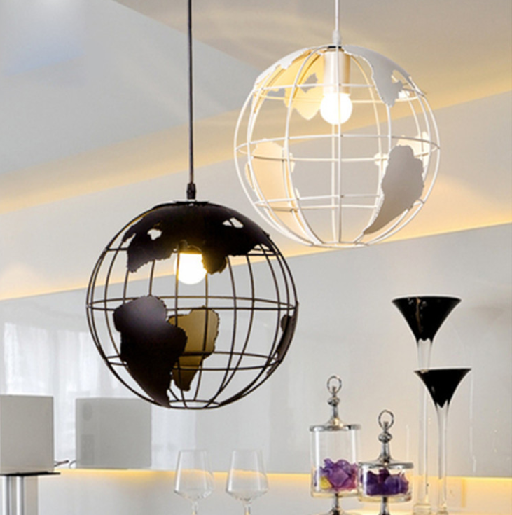 Industrial Vintage Globe Pendant Light for Dining Room