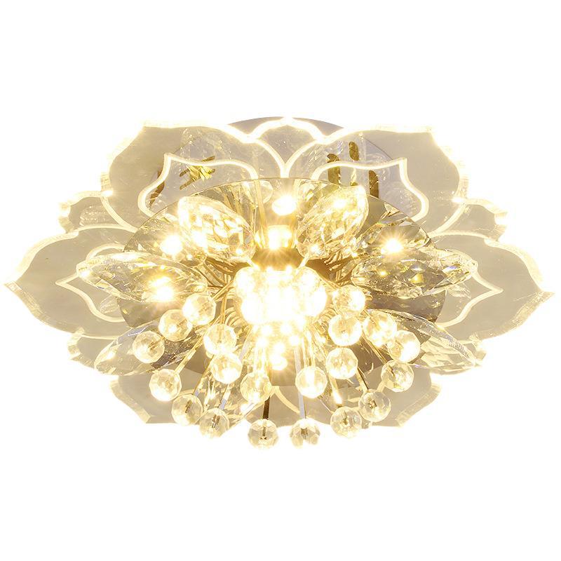 Modern Crystal Ceiling Light for Hallway and Living Room