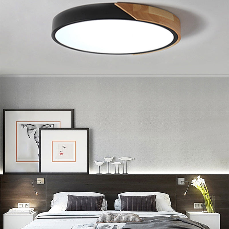 Nordic LED Ceiling Light | Modern Wooden Design