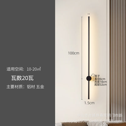 Minimalist Linear Wall Light for Bedroom and Living Room