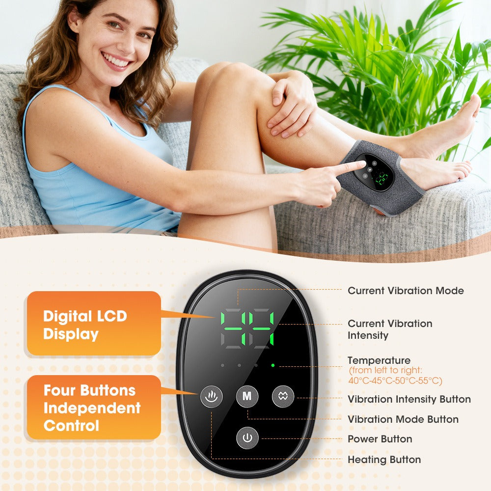 Electric Heated Foot Massager, Gray