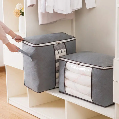 90L Large Storage Bags Foldable Closet Organizers 1 Pack
