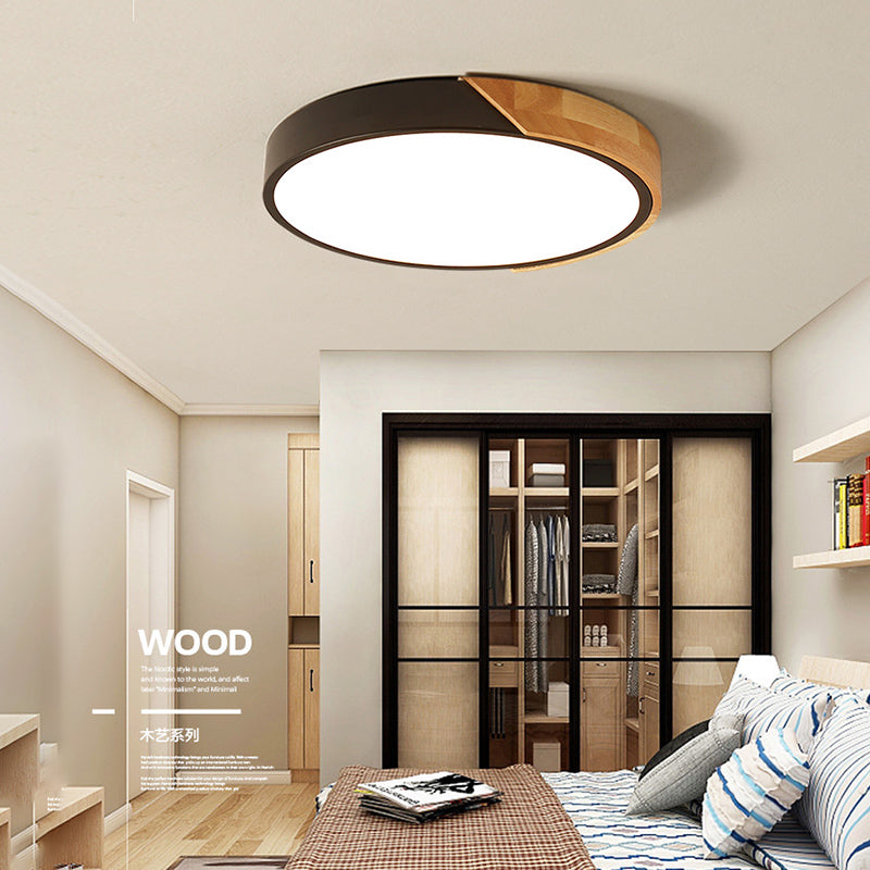 Nordic LED Ceiling Light | Modern Wooden Design