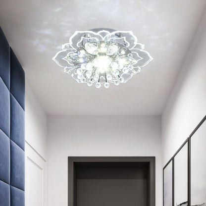 Modern Crystal Ceiling Light for Hallway and Living Room