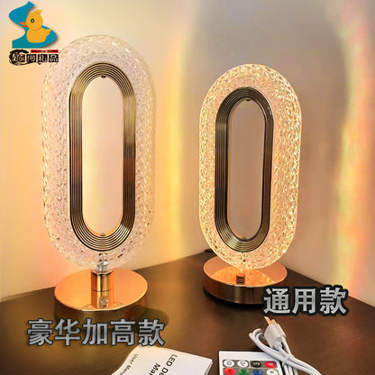 Remote Control 16-Color Crystal Bedside Lamp with Touch