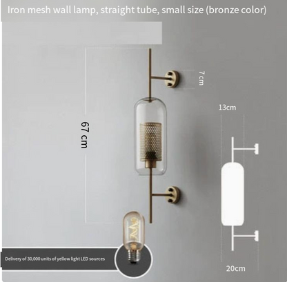 Tanja Modern Glass Wall Sconce with Plush Otter Toy