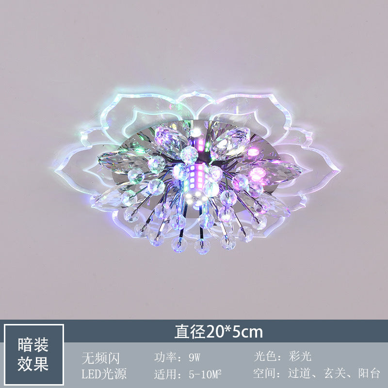 Modern Crystal Ceiling Light for Hallway and Living Room