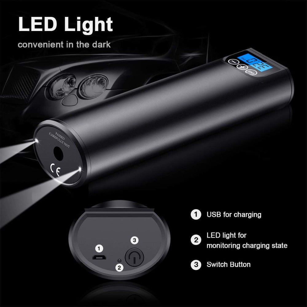 Portable Electric High-Pressure Mini Air Pump for Vehicles
