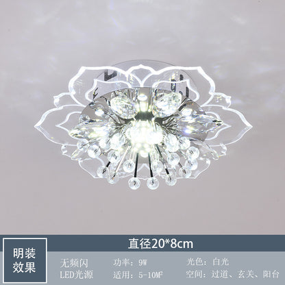 Modern Crystal Ceiling Light for Hallway and Living Room