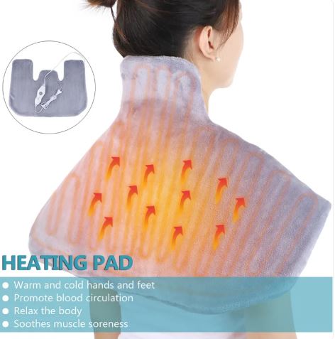 Heated Shoulder & Neck Shawl Blanket for Warmth
