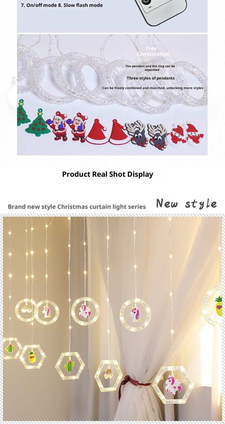 LED Curtain Fairy Lights with USB & Remote