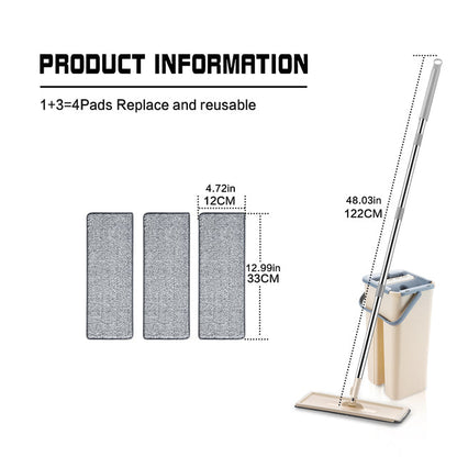 Flat Mop & Bucket Set