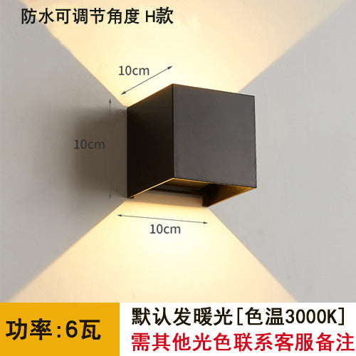 Outdoor Waterproof Double-Head Wall Light Fixture