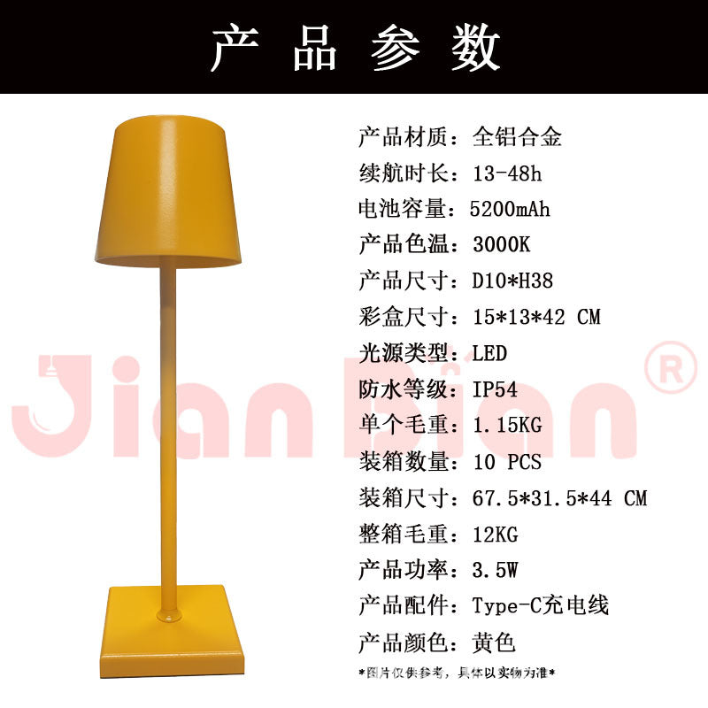 LED Creative Vintage Table Lamp with USB Charging