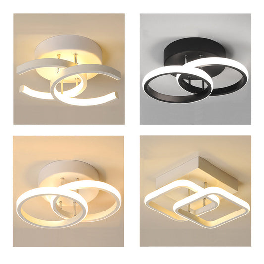 Modern LED Corridor Ceiling Light with Acrylic Design