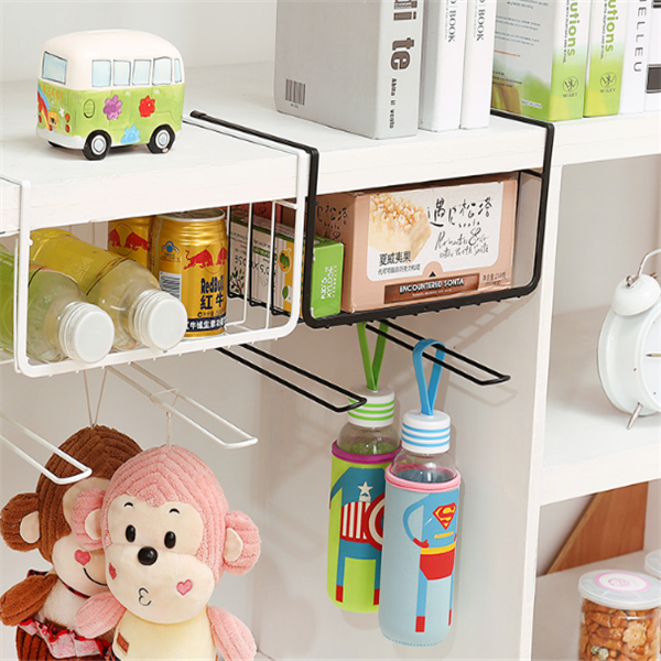 Kitchen Storage Rack with Hanging Baskets and Organizers