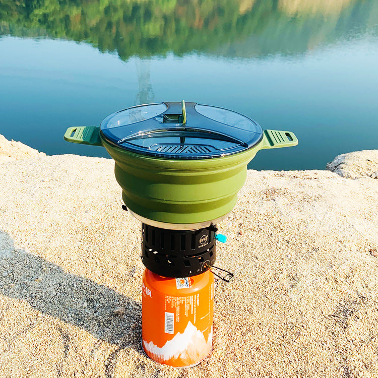 Foldable Camping Pot | Portable Silicone Cookware Set