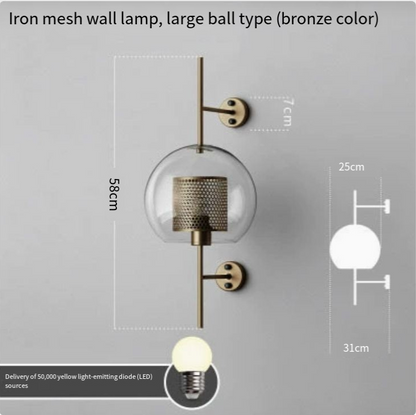 Tanja Modern Glass Wall Sconce with Plush Otter Toy