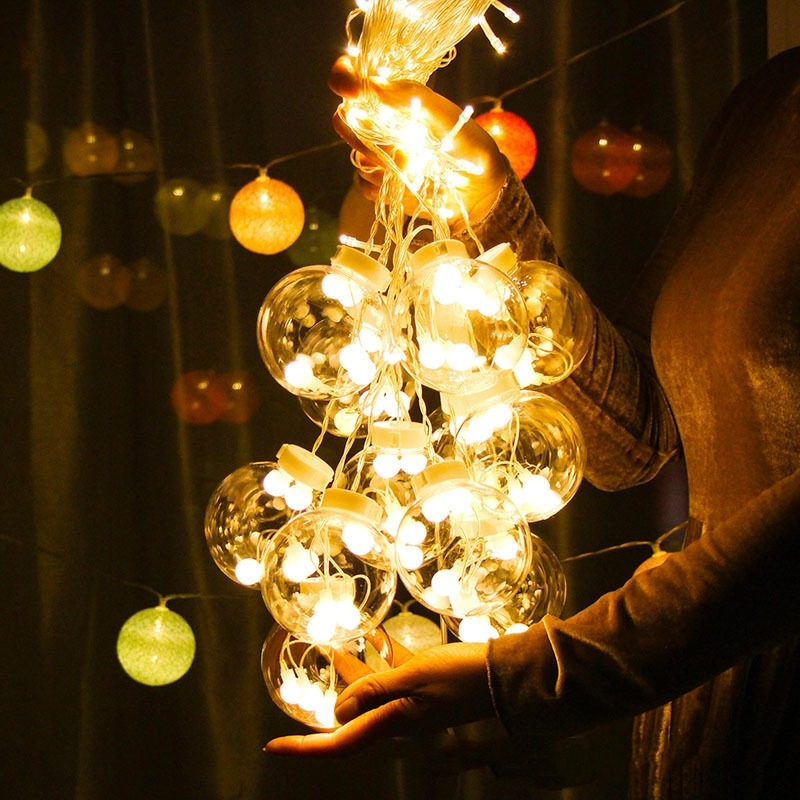 LED Star Moon Curtain String Lights