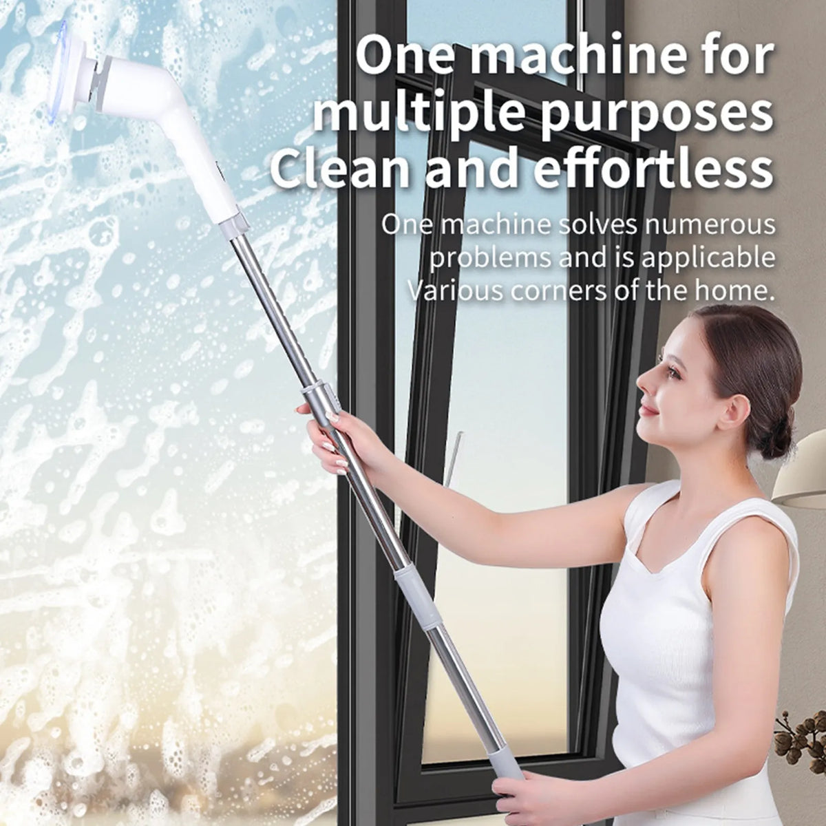 Cordless Spin Scrubber with 8 Heads