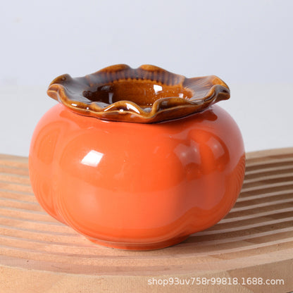 Ceramic Persimmon Decorative Vase
