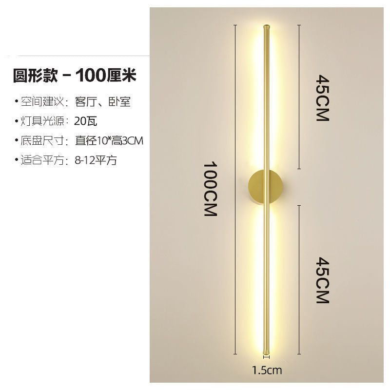 Minimalist Linear Wall Light for Bedroom and Living Room