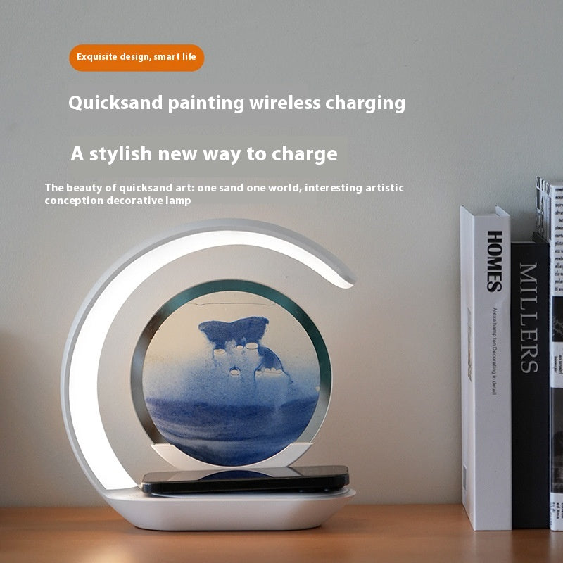 Wireless Charger Sand Art LED Night Light