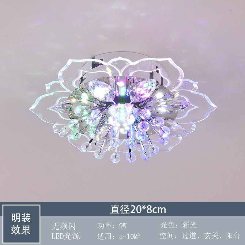 Modern Crystal Ceiling Light for Hallway and Living Room