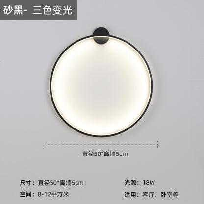 Nordic Minimalist Round Bedside Ring Wall Light
