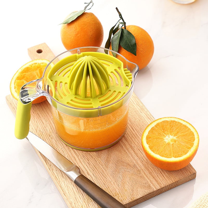 Manual Citrus Juicer with Measuring Cup and Grater