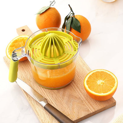 Manual Citrus Juicer with Measuring Cup and Grater