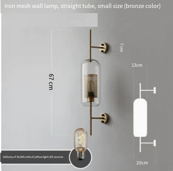 Tanja Modern Glass Wall Sconce with Plush Otter Toy