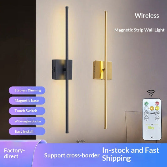 Wireless Magnetic LED Wall Light with Remote