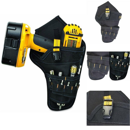 Heavy Duty Drill Holster Tool Belt Pouch