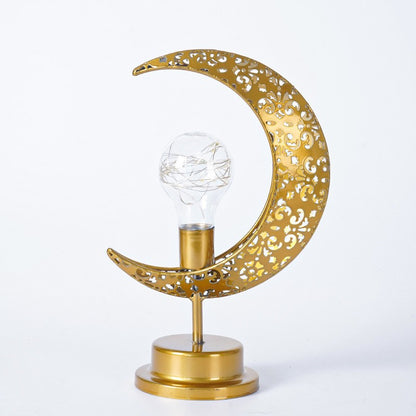 LED Star and Moon Iron Ball Decorative Table Lamp