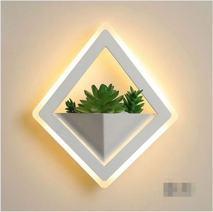 Modern Minimalist LED Wall Light - Green Plant Design
