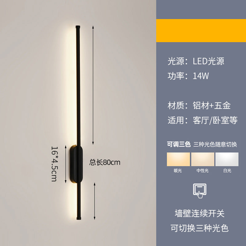 Minimalist Linear Wall Light for Bedroom and Living Room