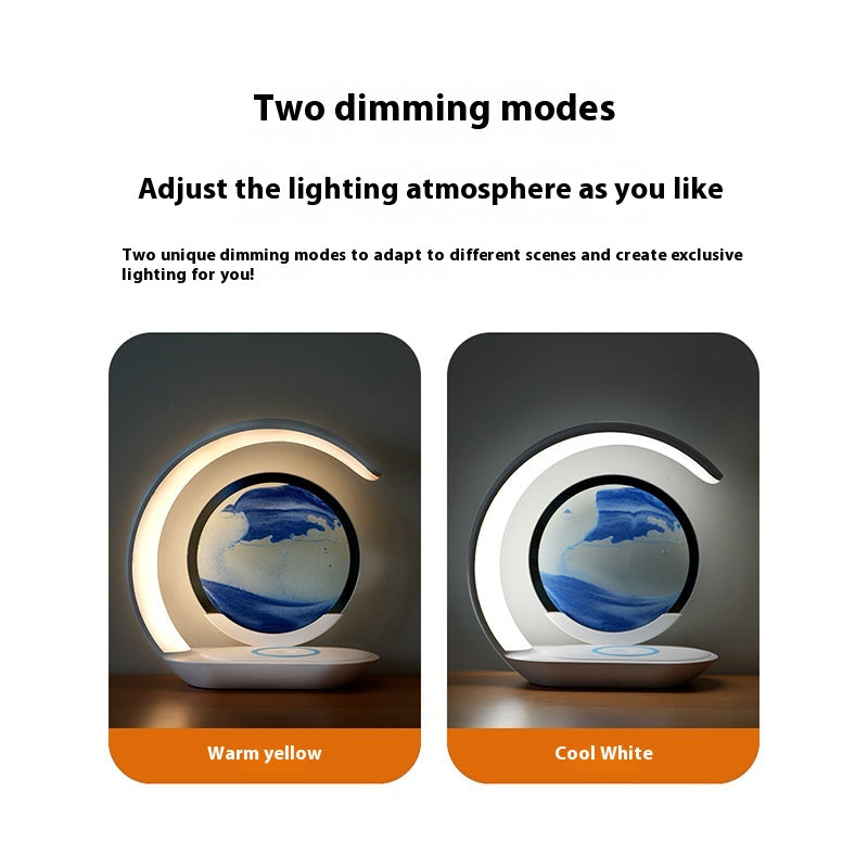Wireless Charger Sand Art LED Night Light